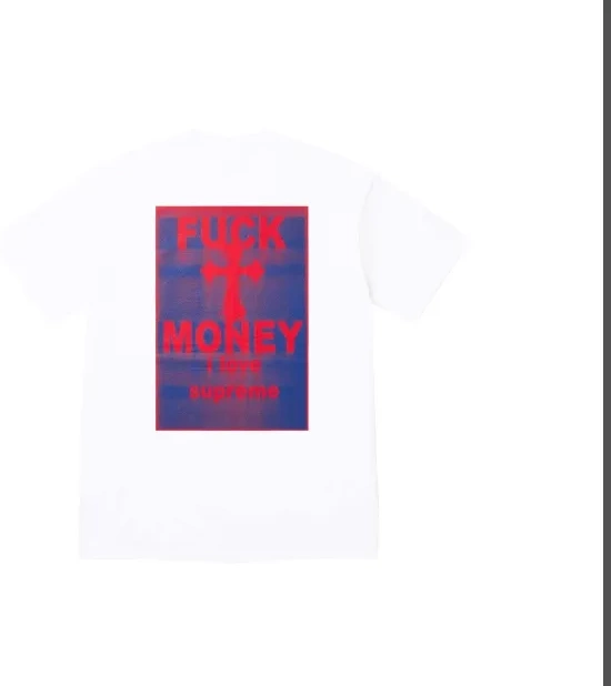 White M XL and Black MONEY FW24 TEE S L 0615